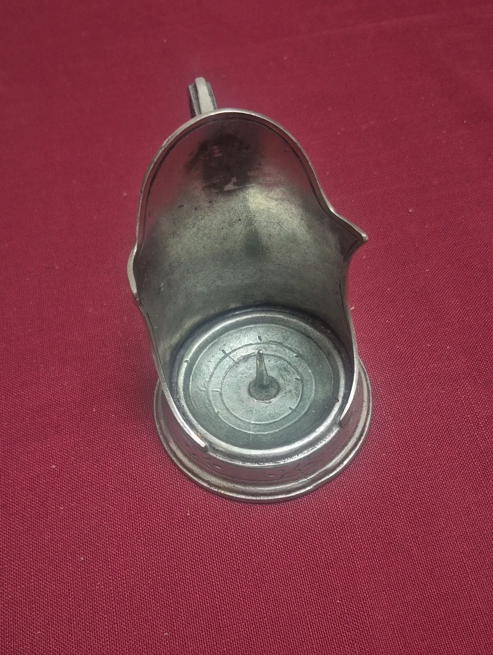 Unusual Tankard Style Pewter Candle Holder